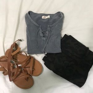 Lace Up T-Shirt